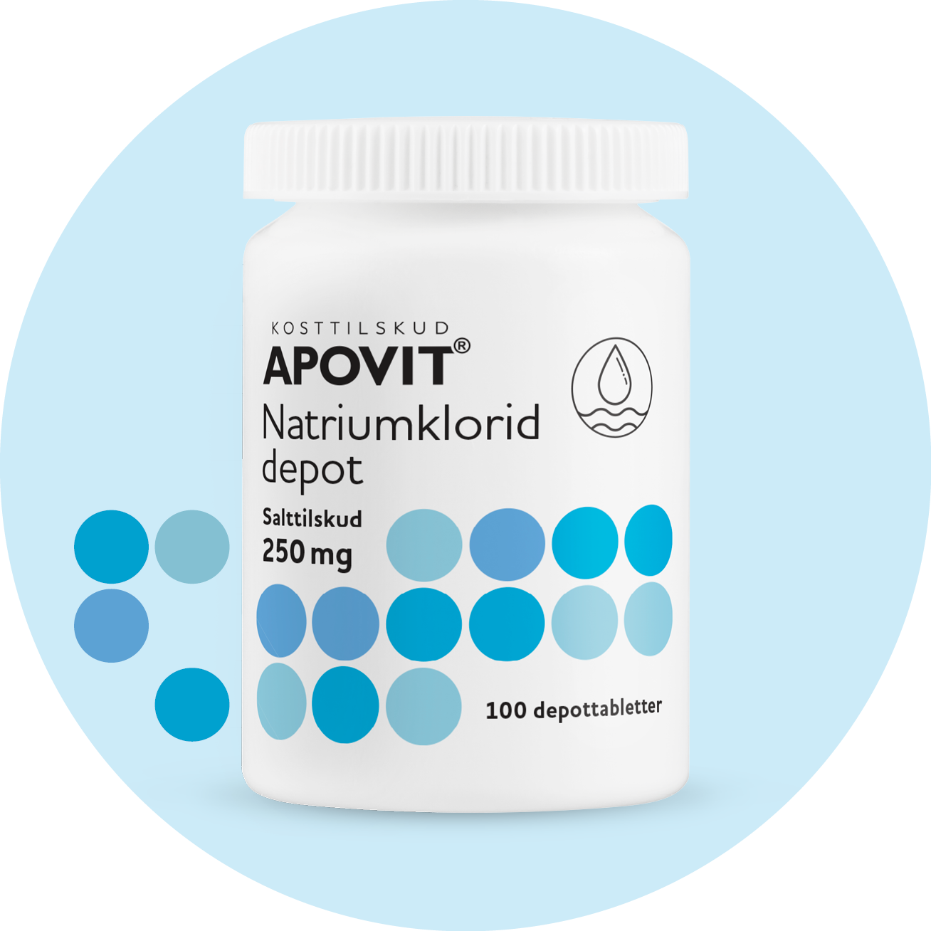 Natriumklorid 250 mg, 100 depottabletter