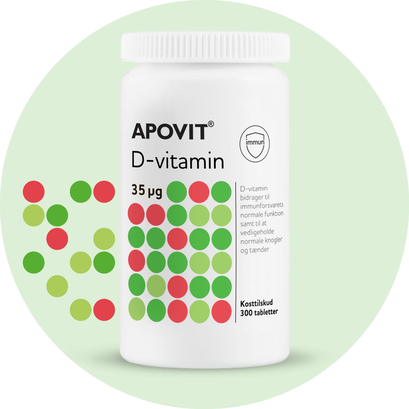 Bidrager til at vedligeholde normale knogler, tænder og Muskelfunktion samt immunforsvaret