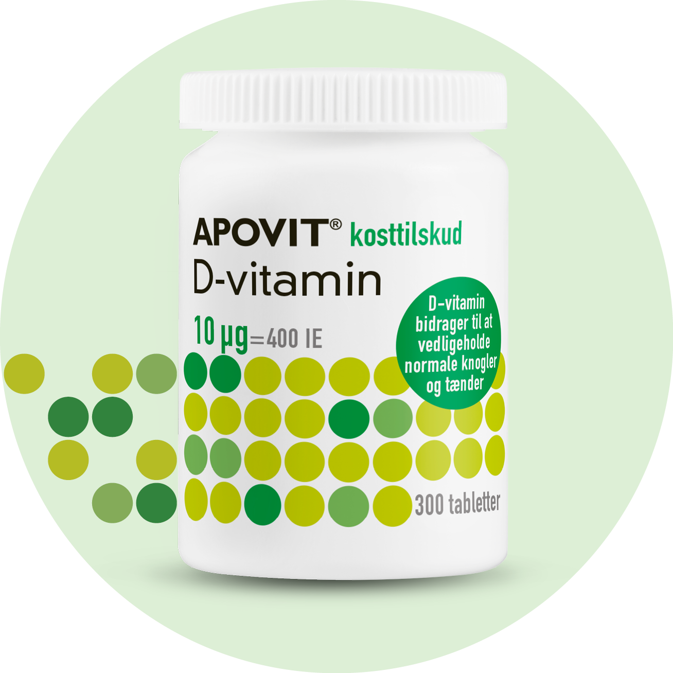 D-vitamin 10 µg, 300 tabletter