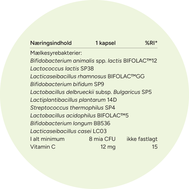 Næring Immun Mælkesyrebakterier C Vit Circle