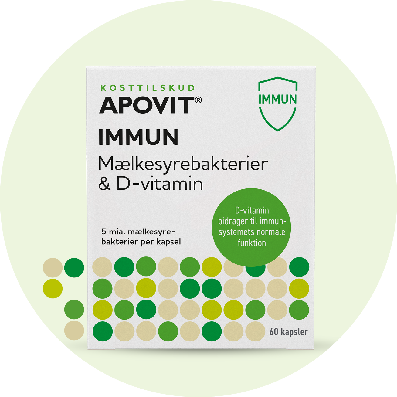 Immun Mælkesyrebakterier & D-vitamin, 60 kapsler