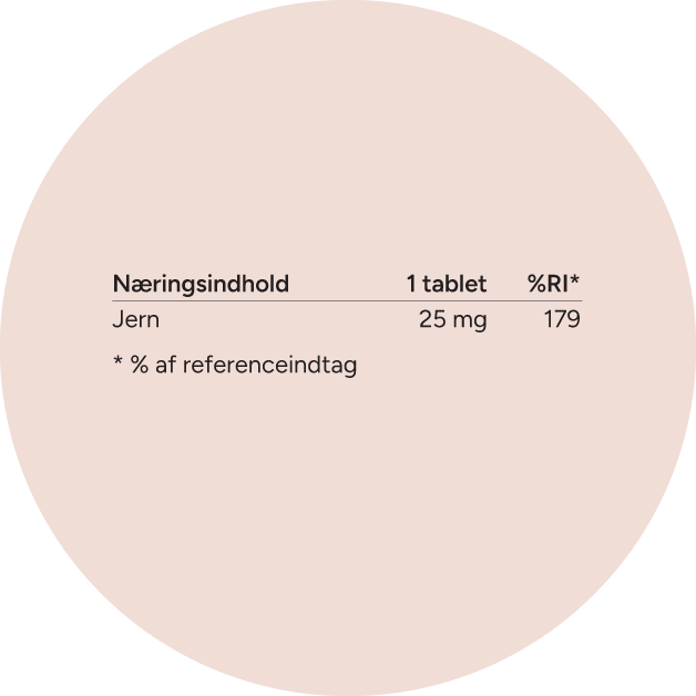 Næring Jern Amino Keleret 25Mg Circle