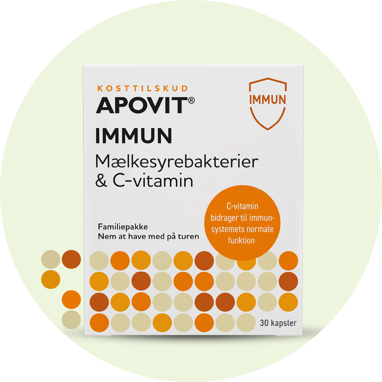 Immun Mælkesyrebakterier & C-vitamin, 30 kapsler