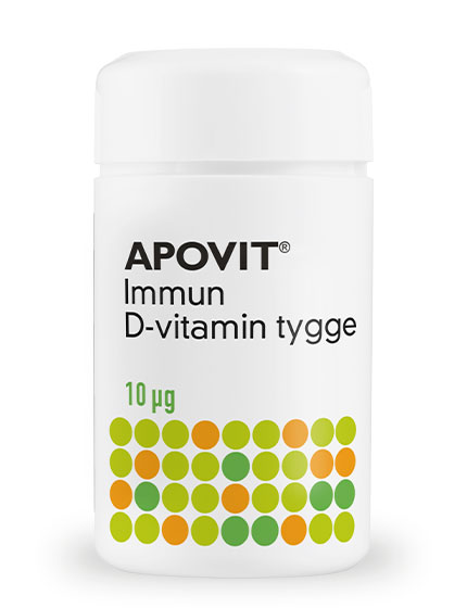 Immun D-vitamin tygge 10 µg, appelsinsmag